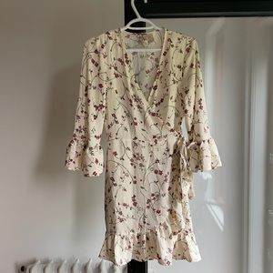 Floral wrap dress